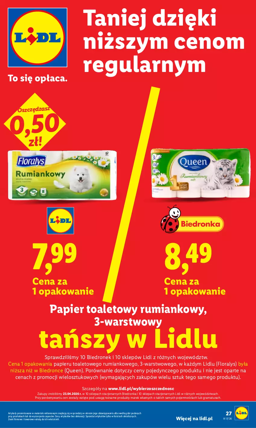 Gazetka promocyjna Lidl - Gazetka ważna od 29.04 do 2.05 - ważna 29.04 do 02.05.2026 - strona 27 - produkty: Dron, Flora, Gra, Papier, Papier toaletowy, Por, Rama, Rum
