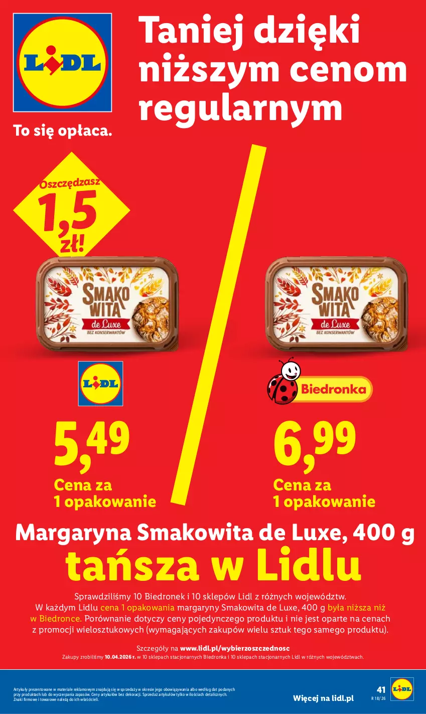 Gazetka promocyjna Lidl - Gazetka ważna od 29.04 do 2.05 - ważna 29.04 do 02.05.2026 - strona 41 - produkty: Dron, Margaryna, Por, Smakowita