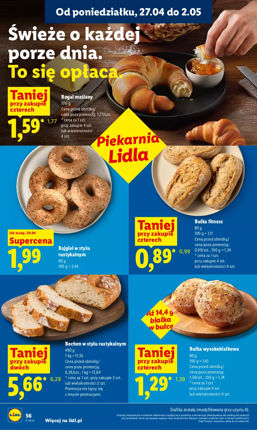 Gazetka promocyjna Lidl - Gazetka ważna od 29.04 do 2.05 - ważna 29.04 do 02.05.2026 - strona 56 - produkty: Bułka, Bułka fitness, Gra, Grafika, Por, Rogal, Rust, Sok