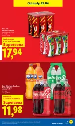 Gazetka promocyjna Lidl - Gazetka ważna od 29.04 do 2.05 - Gazetka - ważna od 02.05 do 02.05.2026 - strona 21 - produkty: Coca-Cola, Fanta, Sprite, Fa