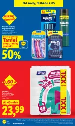 Gazetka promocyjna Lidl - Gazetka ważna od 29.04 do 2.05 - Gazetka - ważna od 02.05 do 02.05.2026 - strona 24 - produkty: Papier, Papier toaletowy, Gillette, Flora