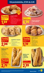 Gazetka promocyjna Lidl - Gazetka ważna od 29.04 do 2.05 - Gazetka - ważna od 02.05 do 02.05.2026 - strona 59 - produkty: Croissant, Bagietka, Rogal, Bułka