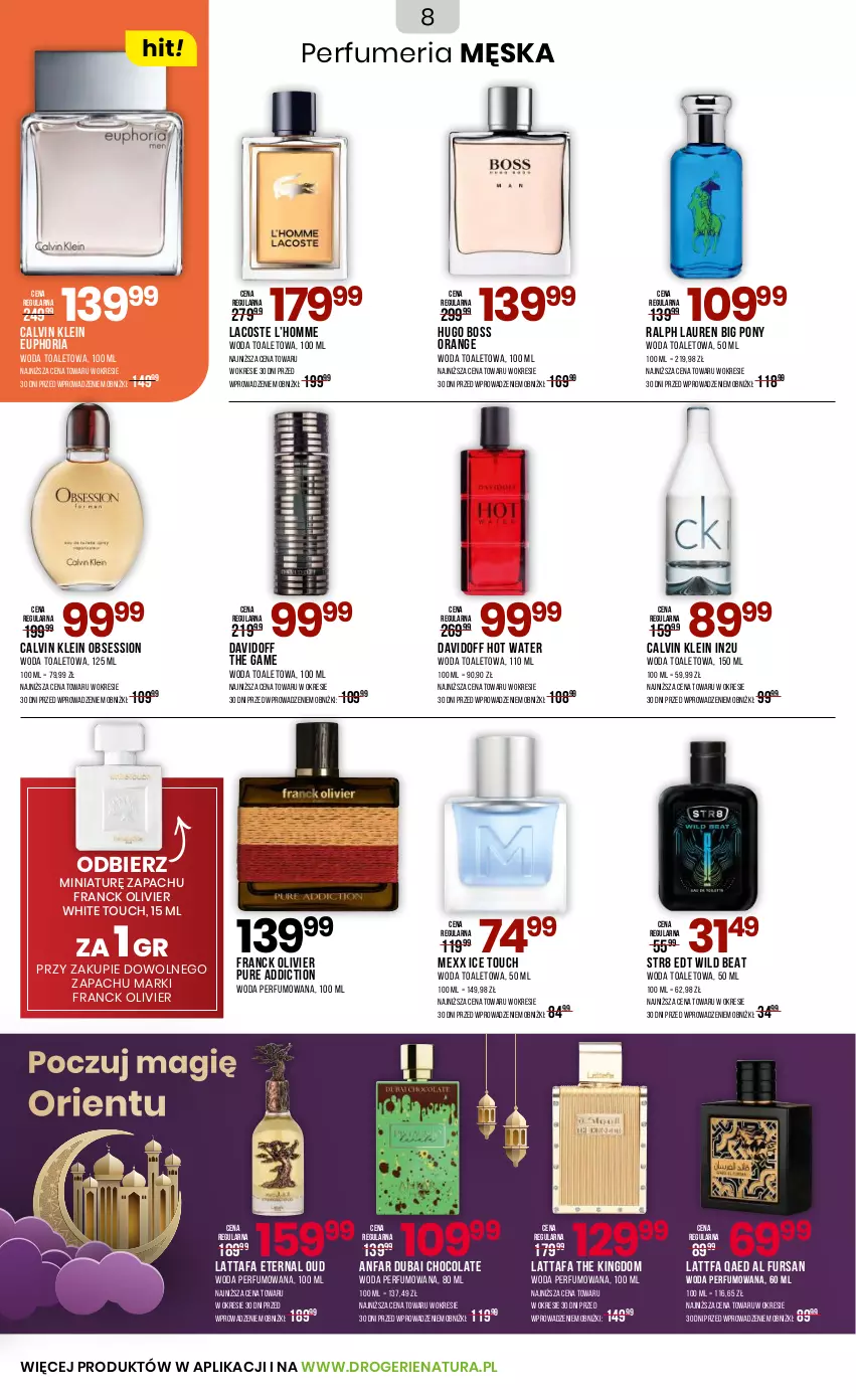 Gazetka promocyjna Drogerie Natura - Gazetka Drogerie Natura - ważna 20.09 do 02.10.2025 - strona 8 - produkty: Calvin Klein, Davidoff, Fa, Hugo Boss, Lacoste, Laur, Mexx, Perfum, Pur, Ralph Lauren, SESSIO, Str8, Woda, Woda perfumowana, Woda toaletowa