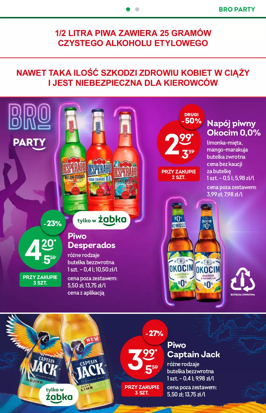 Gazetka promocyjna Żabka - ważna 06.07 do 12.07.2022 - strona 18 - produkty: Captain Jack, Desperados, Gra, Koc, Limonka, Mango, Mięta, Napój, Okocim, Piec, Piwa, Piwo