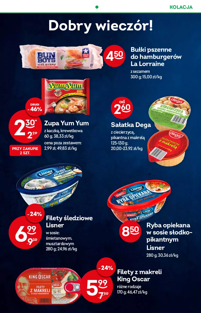 Gazetka promocyjna Żabka - ważna 06.07 do 12.07.2022 - strona 42 - produkty: Burger, Dega, Hamburger, Lisner, Makrelą, Mus, Ryba, Sałat, Sałatka, Sezam, Sos, Zupa