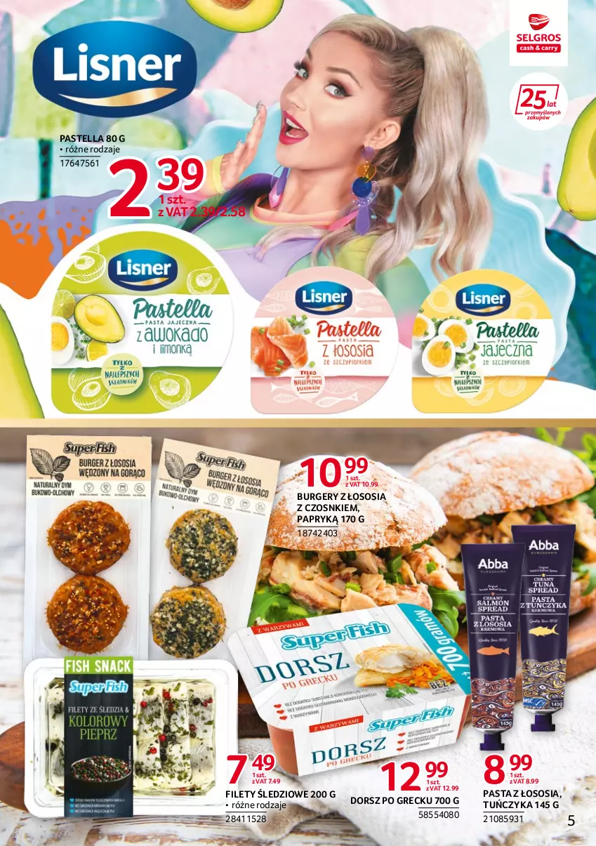Gazetka promocyjna Selgros - Katalog Markowe Produkty - ważna 11.08 do 24.08.2022 - strona 5 - produkty: Burger, Dorsz, Pastella, Sos, Tuńczyk