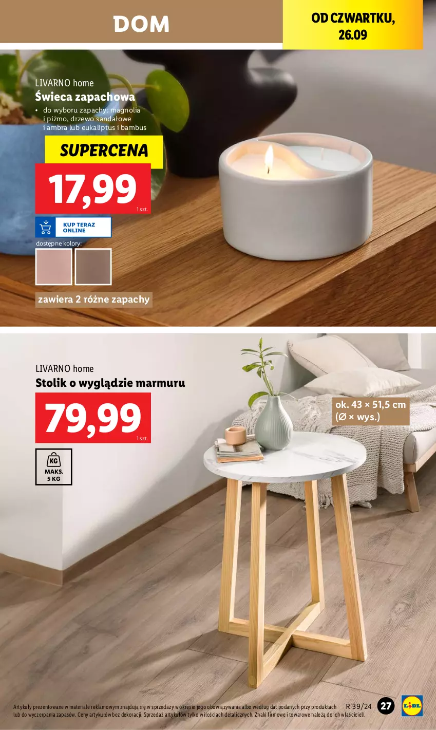 Gazetka promocyjna Lidl - GAZETKA - ważna 23.09 do 28.09.2024 - strona 31 - produkty: Ivar, Sandał, Stolik