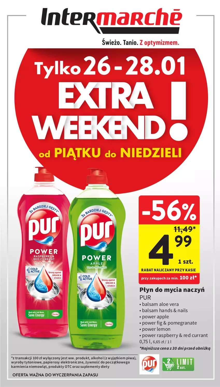 Gazetka promocyjna Intermarche - Gazetka Intermarche - ważna 26.01 do 28.01.2024 - strona 3 - produkty: Aloe vera, Do mycia naczyń, Gra, Granat, Karmi, Papier, Piwa, Płyn do mycia, Płyn do mycia naczyń, Pur, Tran