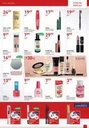 Gazetka promocyjna Drogerie Jawa - Gazetka - ważna od 04.05 do 04.05.2022 - strona 5 - produkty: Long 4 Lashes, Sally Hansen, Gry, Inka, Eveline, Bell, Sati, Maybelline, Maskara, Kredka do brwi, Tusz, Zmywacz do paznokci, Kredka, Szampon, Lakier do paznokci, Odżywka, Maska, Podkład, Lakier, Fa