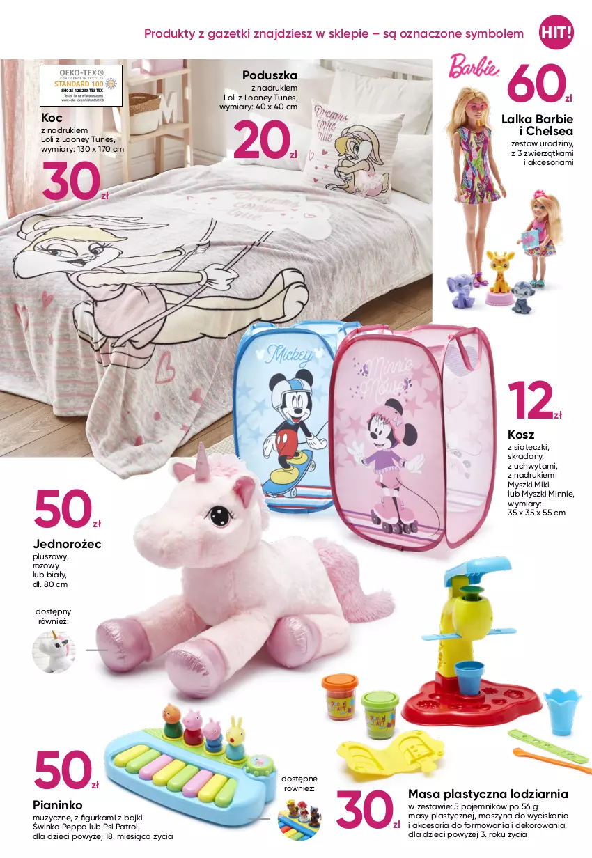 Gazetka promocyjna Pepco - Kraina zabawek - ważna 20.05 do 02.06.2021 - strona 3 - produkty: Barbie, Dzieci, Inka, Jednorożec, Koc, Kosz, Lalka, Minnie, Mysz, Poduszka, Pojemnik, Psi Patrol, Szyna