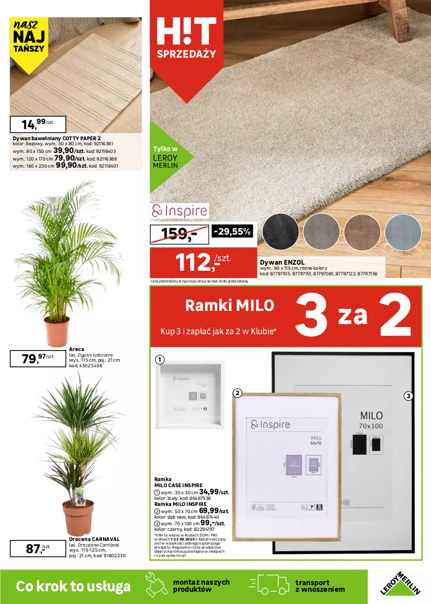 Gazetka promocyjna Leroy Merlin - Gazetka Leroy Merlin - ważna 29.08 do 23.09.2025 - strona 15 - produkty: Dywan, Firana, Gra, Karnisz, Listwa, Poduszka, Por, Ramka, Roleta, Sok, Sport, Szyna, Tran, Zasłona