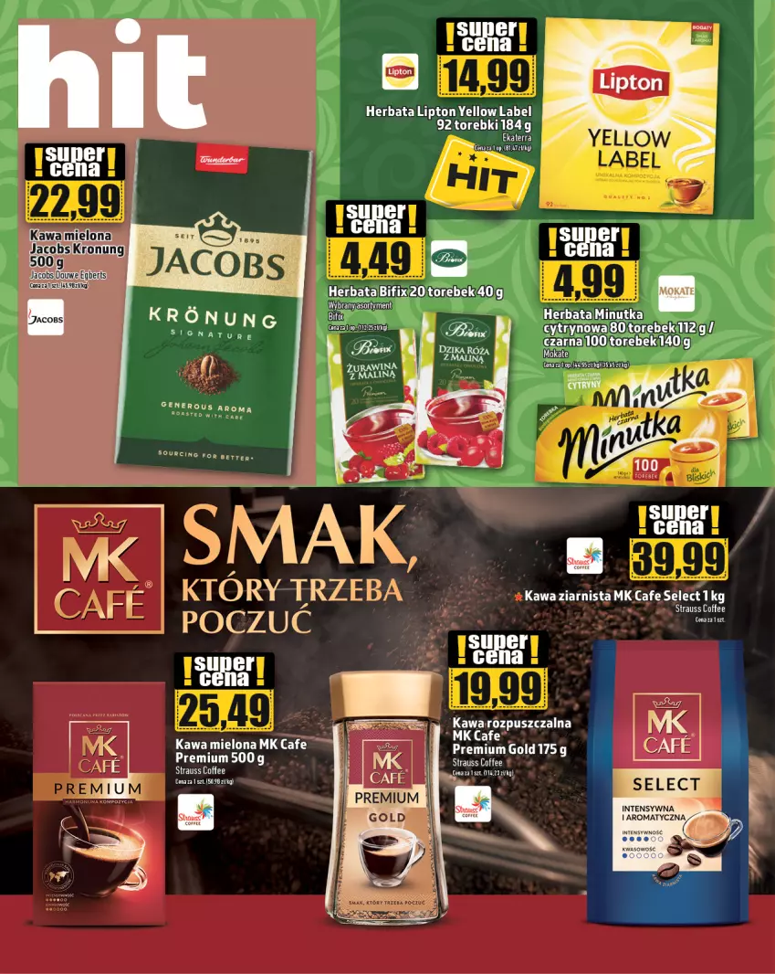 Gazetka promocyjna Topaz - Gazetka - ważna 08.02 do 14.02.2024 - strona 16 - produkty: Herbata, Jacobs, Kawa, Kawa mielona, Kawa rozpuszczalna, Lipton