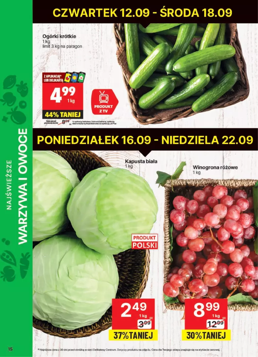 Gazetka promocyjna Delikatesy Centrum - NOWA GAZETKA Delikatesy Centrum od 16 września! 16-22.09.2024 - ważna 16.09 do 22.09.2024 - strona 15 - produkty: Rum, Wino, Winogrona