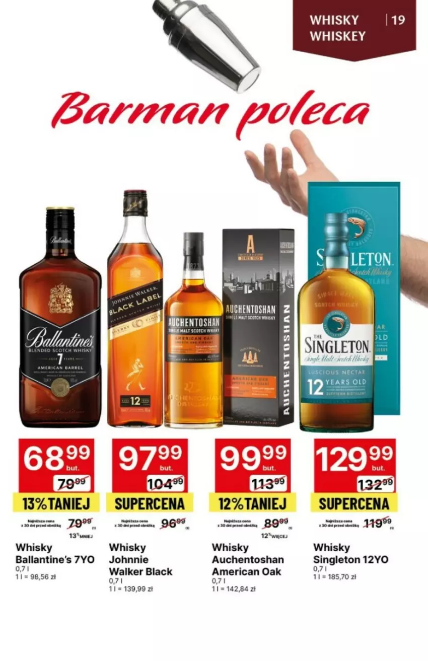 Gazetka promocyjna Delikatesy Centrum - ważna 18.01 do 31.01.2024 - strona 11 - produkty: Ballantine's, Johnnie Walker, Lack, Whiskey, Whisky