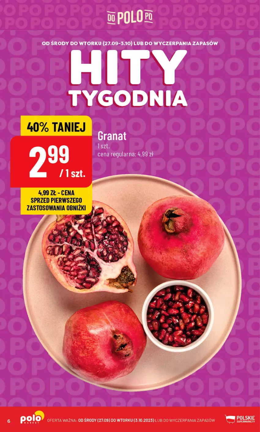 Gazetka promocyjna PoloMarket - Gazetka pomocyjna - ważna 27.09 do 03.10.2023 - strona 6 - produkty: Gra, Granat, Ser