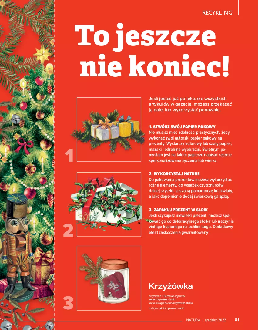 Gazetka promocyjna Drogerie Natura - Gazetka Drogerie Natura - ważna 01.12.2022 do 02.01.2023 - strona 81 - produkty: Gra, Klej, Koc, Mus, Olej, Papier