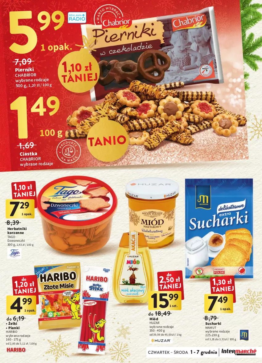 Gazetka promocyjna Intermarche - Gazetka Intermarche - ważna 01.12 do 07.12.2022 - strona 31 - produkty: Chabrior, Ciastka, Haribo, Herbatniki, Miód, Piernik, Tago