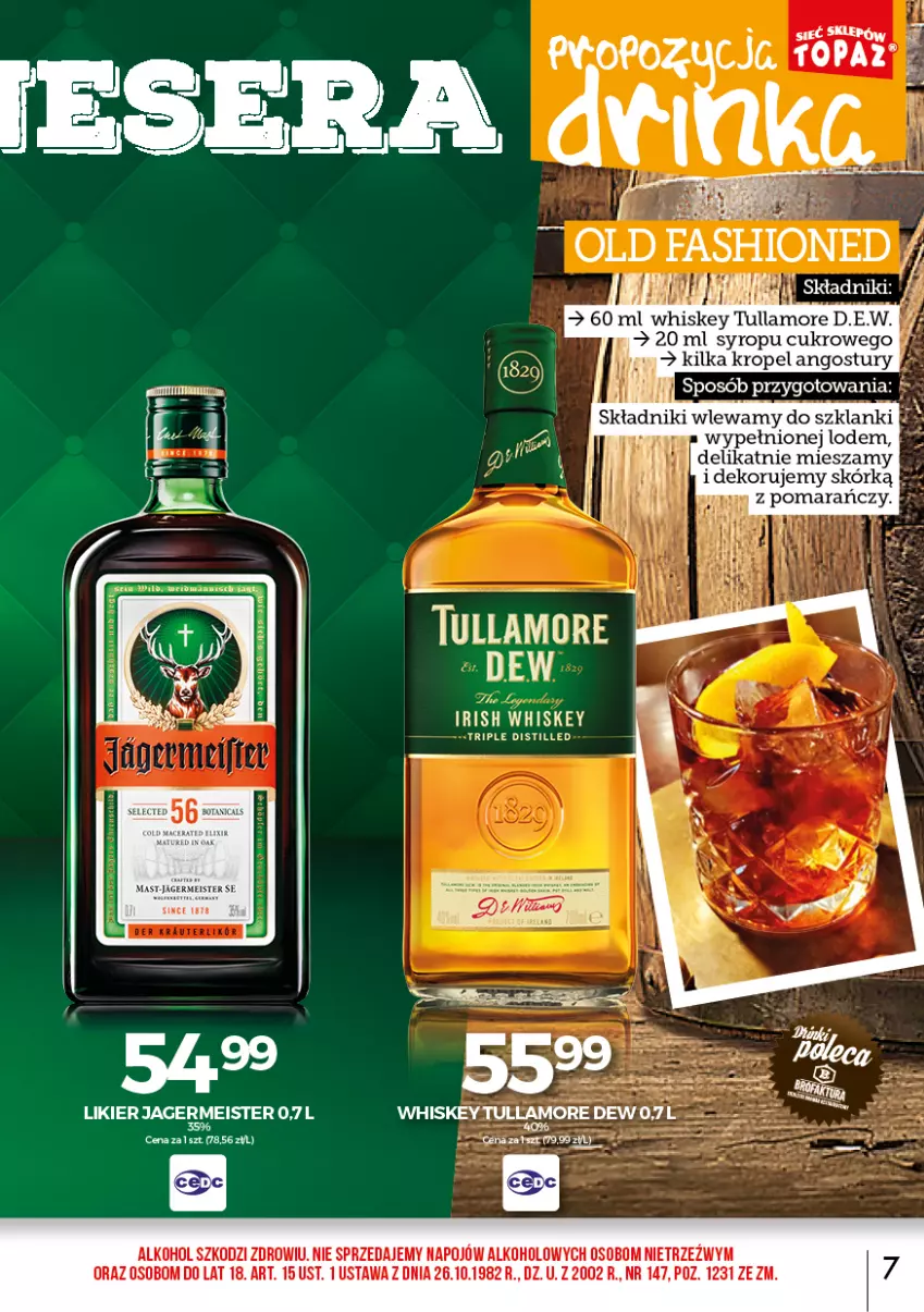 Gazetka promocyjna Topaz - Gazetka - ważna 01.09 do 30.09.2021 - strona 7 - produkty: Lanki, Syrop, Tullamore Dew, Whiskey