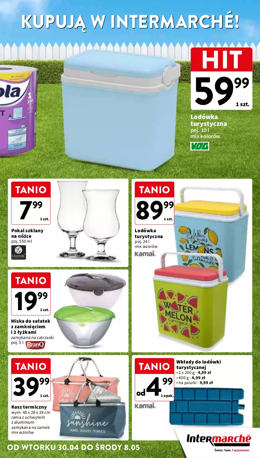 Gazetka promocyjna Intermarche - Gazetka Intermarche - ważna 30.04 do 08.05.2024 - strona 15 - produkty: Kosz, Lodówka, Miska, Rama, Sałat