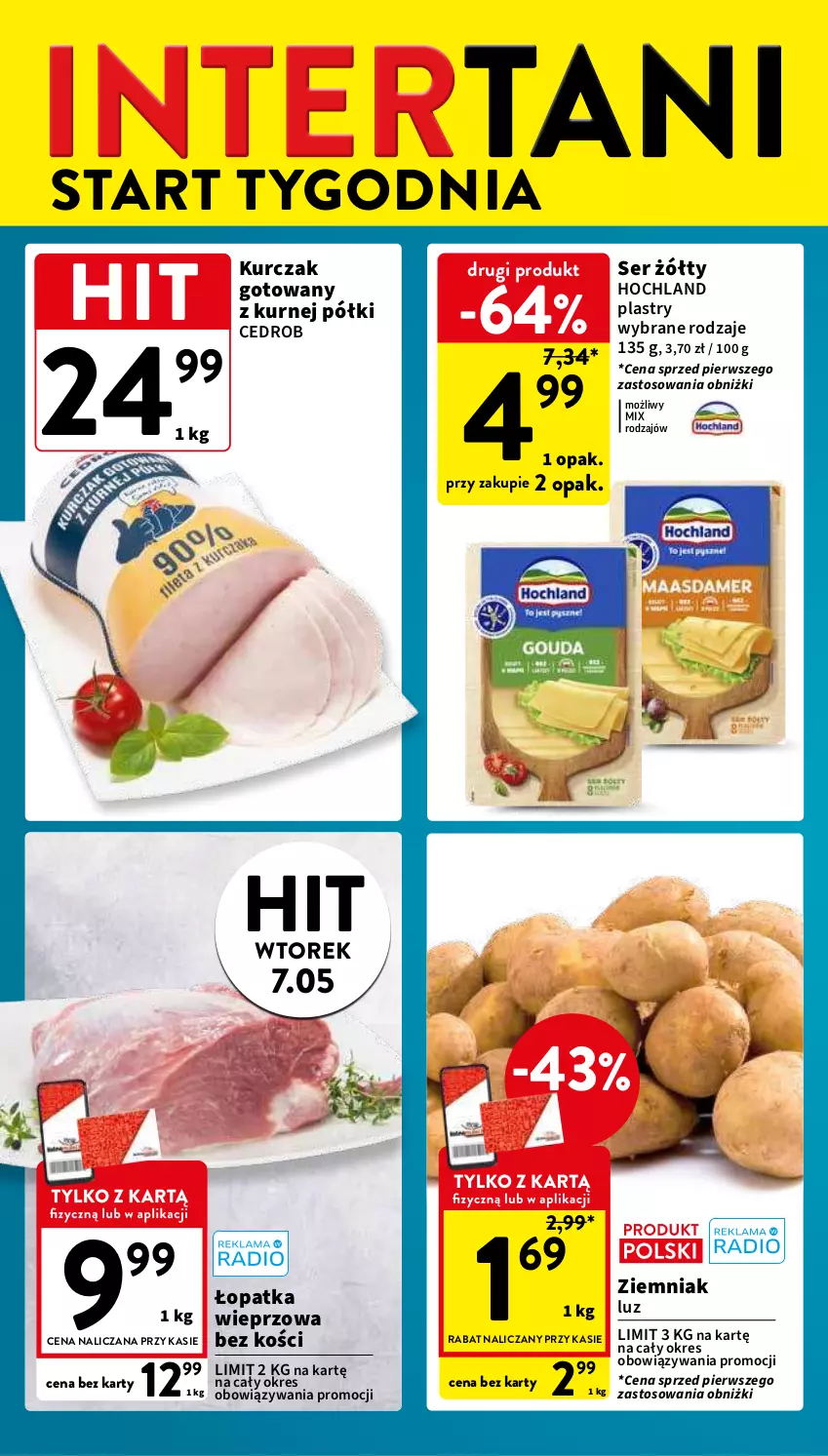 Gazetka promocyjna Intermarche - Gazetka Intermarche - ważna 30.04 do 08.05.2024 - strona 20 - produkty: Hochland, Kurczak, Kurczak gotowany, Ser