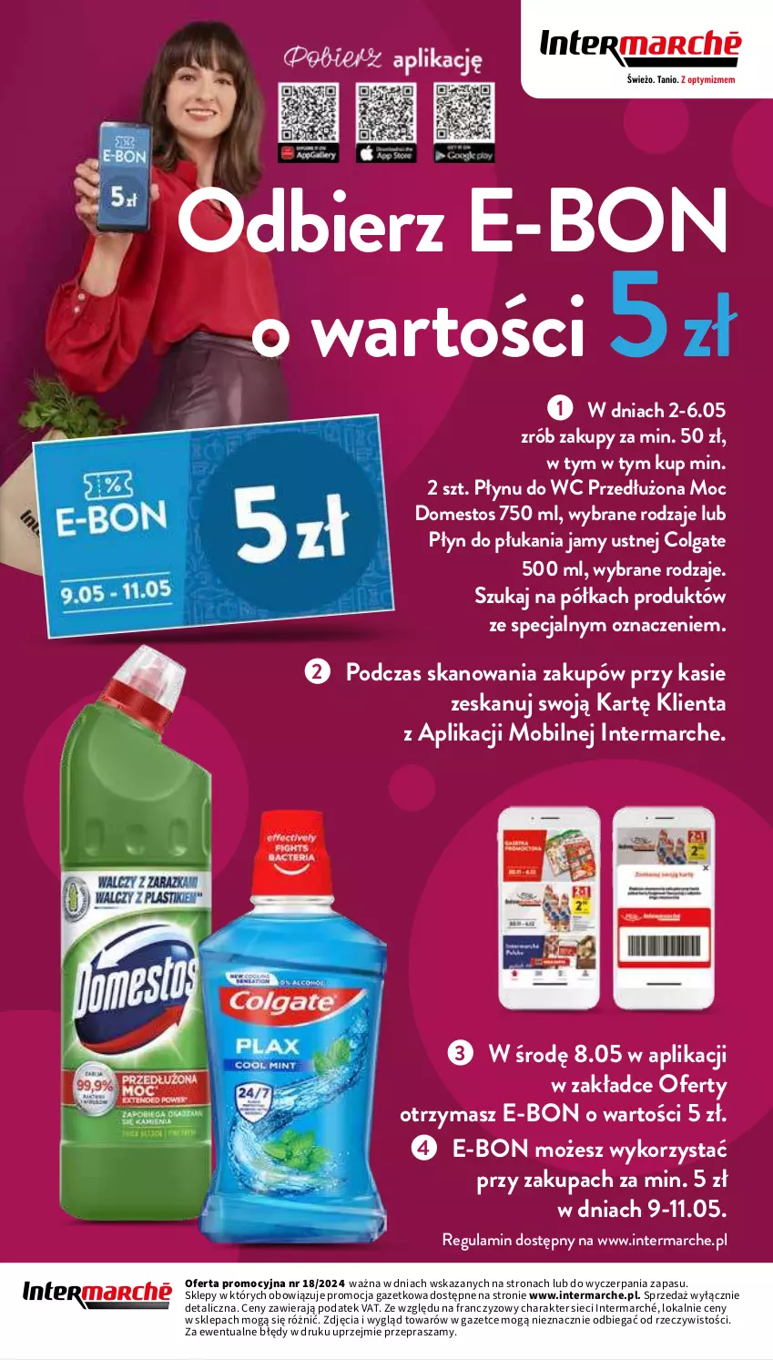 Gazetka promocyjna Intermarche - Gazetka Intermarche - ważna 30.04 do 08.05.2024 - strona 39 - produkty: Colgate, Domestos, LG, Mobil, Płyn do płukania, Płyn do płukania jamy ustnej, Półka