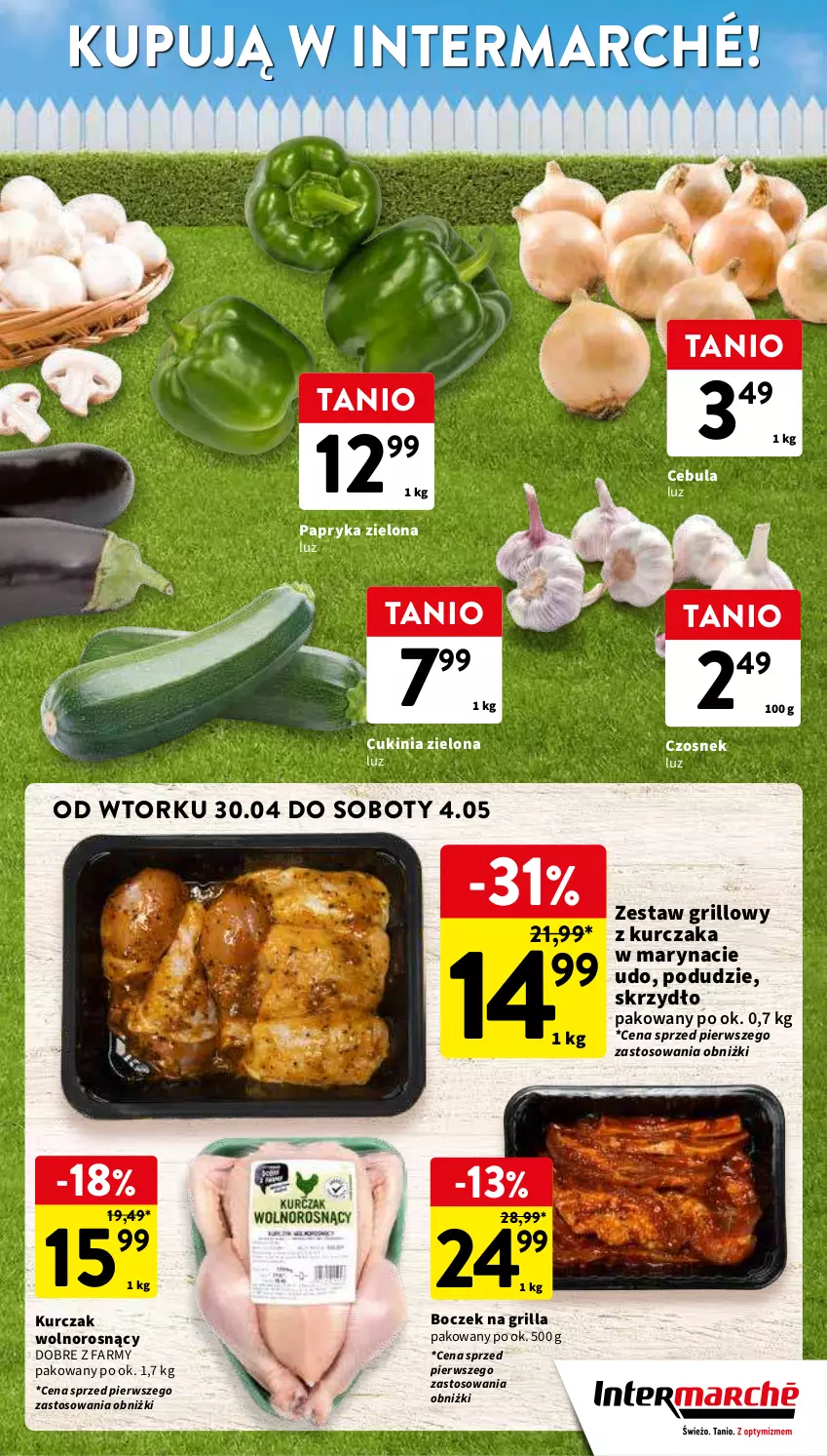 Gazetka promocyjna Intermarche - Gazetka Intermarche - ważna 30.04 do 08.05.2024 - strona 7 - produkty: Boczek, Cebula, Czosnek, Fa, Grill, Kurczak, Papryka