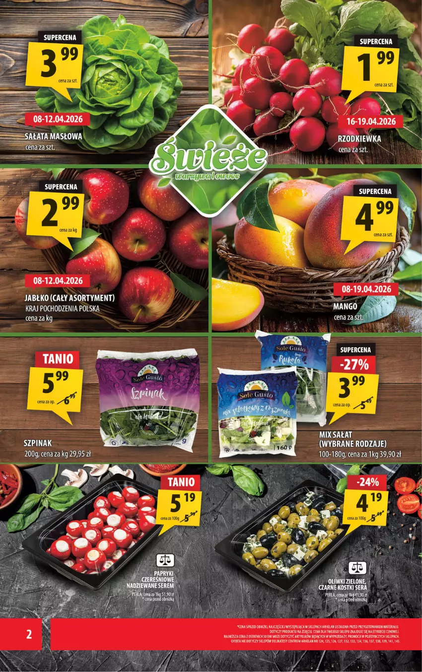 Gazetka promocyjna Arhelan - Gazetka - ważna 08.04 do 19.04.2026 - strona 2 - produkty: K2, Masło, Rzodkiewka, Sałat, Szpinak