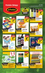 Gazetka promocyjna Arhelan - Gazetka - Gazetka - ważna od 19.04 do 19.04.2026 - strona 1 - produkty: Piwa, Piec, Domestos, Makaron, Top, Ser, Papier, Kawa, Adidas, Lody, Rolki, Toffifee, Bomboniera, Barilla, Jacobs, Fa