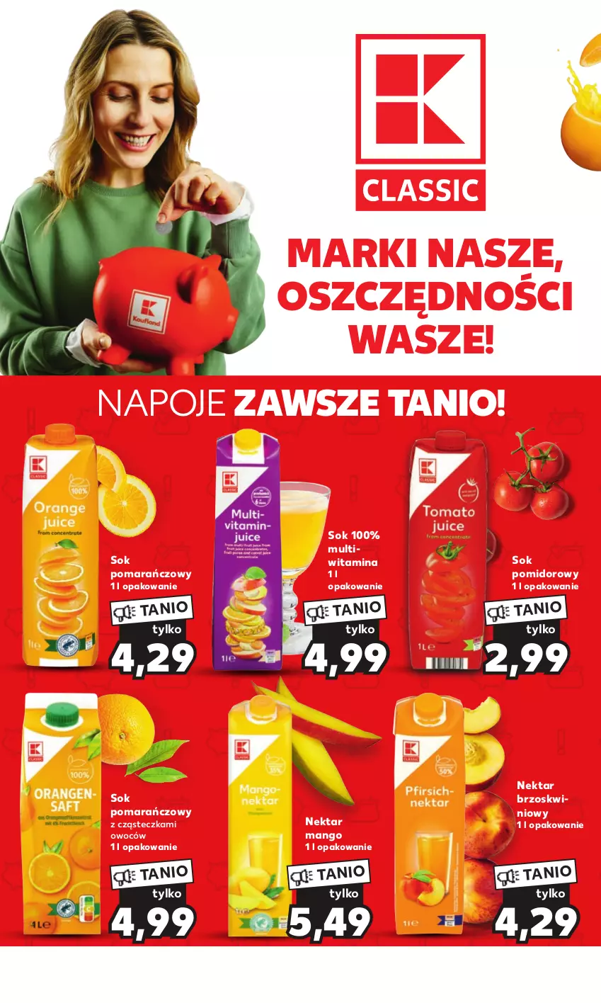 Gazetka promocyjna Kaufland - Mocny Start - ważna 14.08 do 16.08.2023 - strona 16 - produkty: Mango, Napoje, Nektar, Sok, Sok pomarańczowy, Sok pomidorowy