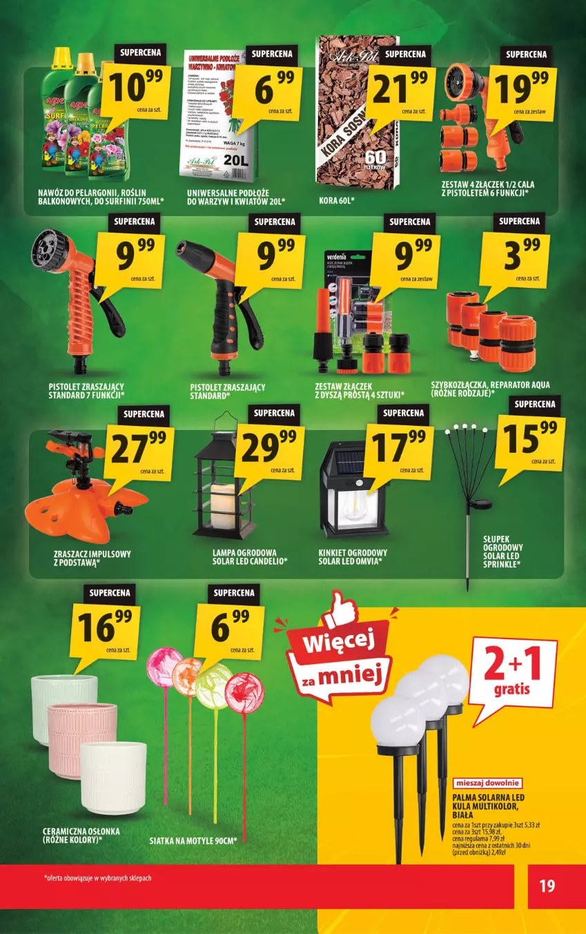Gazetka promocyjna Arhelan - Gazetka - ważna 01.06 do 14.06.2026 - strona 19 - produkty: Lampa, Nawóz, Osłonka, Pistolet, Siatka, Surf