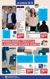 Gazetka promocyjna Aldi - Pełna oferta - Gazetka - ważna od 21.12 do 21.12.2025 - strona 48 - produkty: Ręcznik kąpielowy, Top, Sok, Dywanik łazienkowy, Dywanik, Kurtka, Kawa, Kosz, Koszula, Wełna, Ręcznik, Mexx, Dywan, LG, Fa