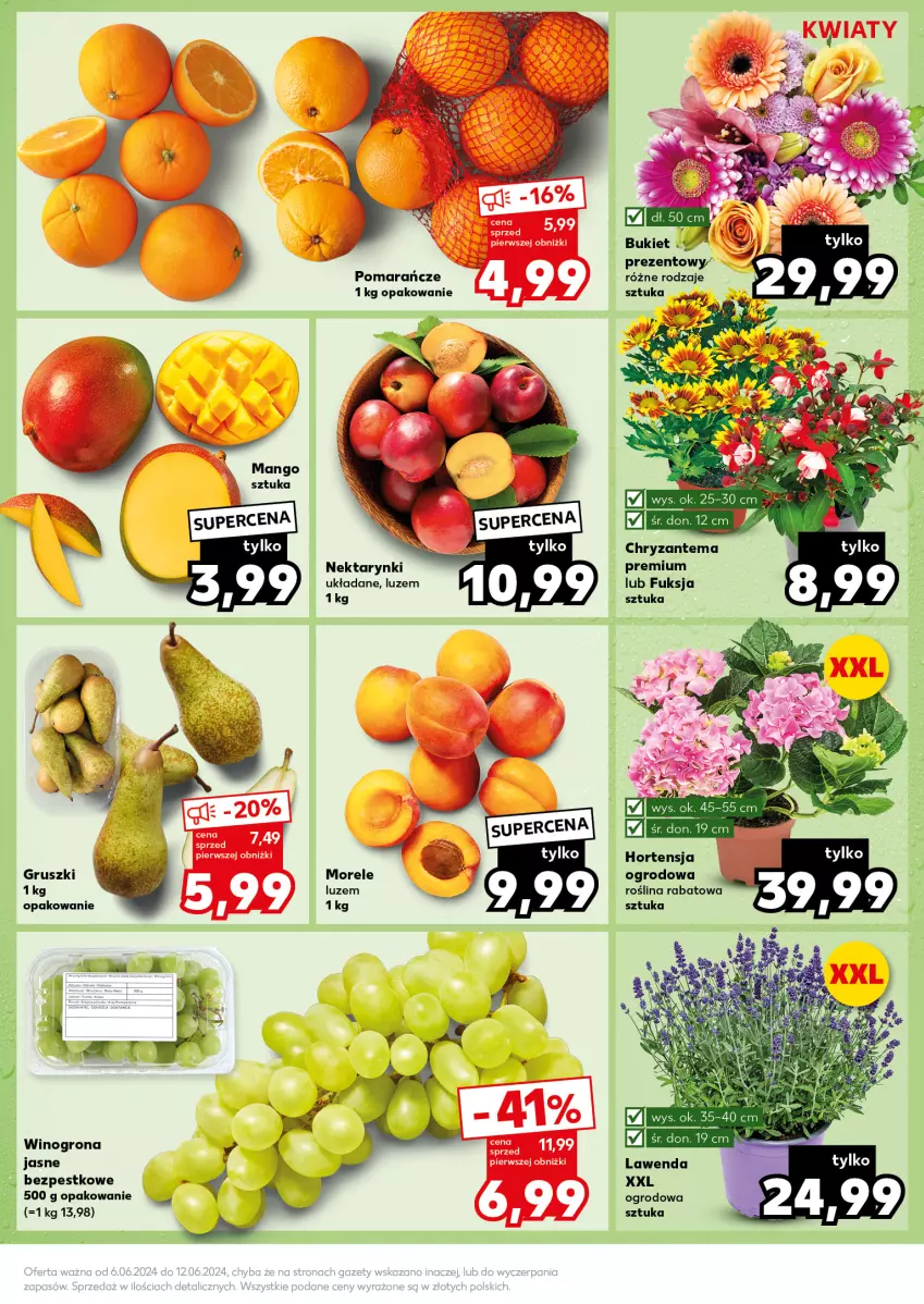 Gazetka promocyjna Kaufland - Kaufland - ważna 10.06 do 12.06.2024 - strona 13 - produkty: Chryzantema, Gruszki, Mango, Nektar, Pomarańcze, Wino, Winogrona