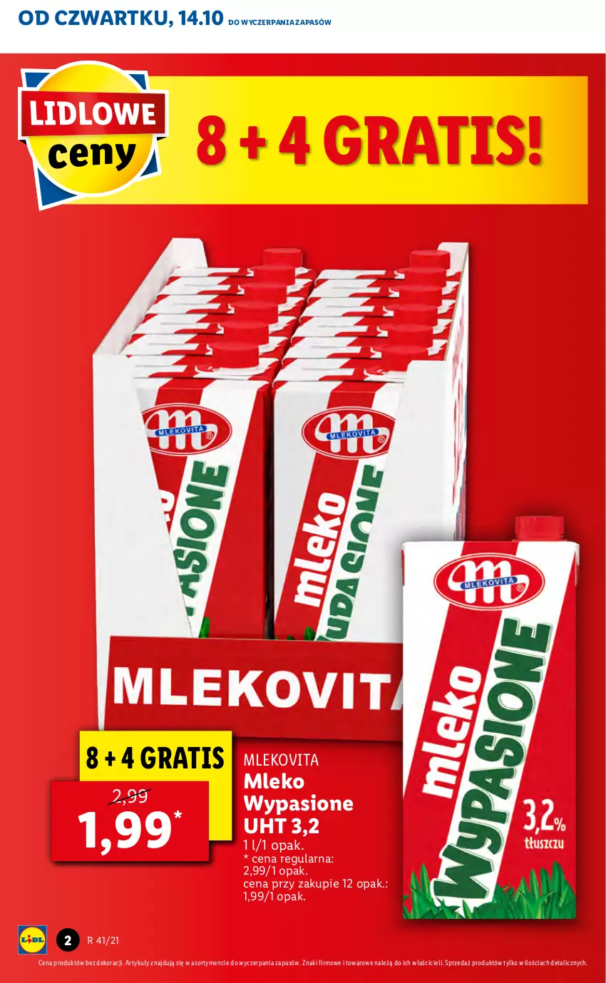 Gazetka promocyjna Lidl - GAZETKA - ważna 14.10 do 17.10.2021 - strona 2 - produkty: Gra, Mleko, Mlekovita