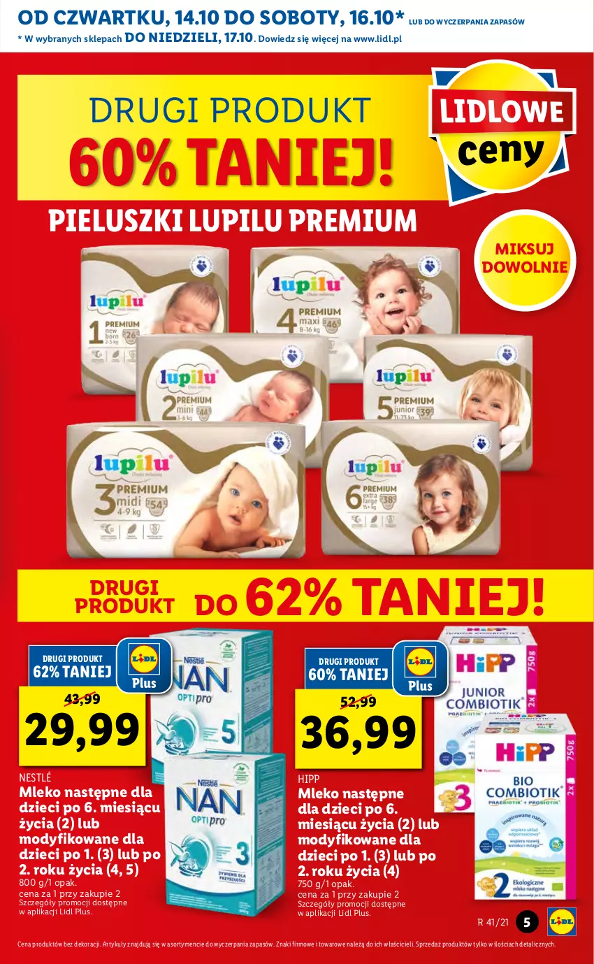 Gazetka promocyjna Lidl - GAZETKA - ważna 14.10 do 17.10.2021 - strona 5 - produkty: Dzieci, HiPP, Mleko, Nestlé, O nas