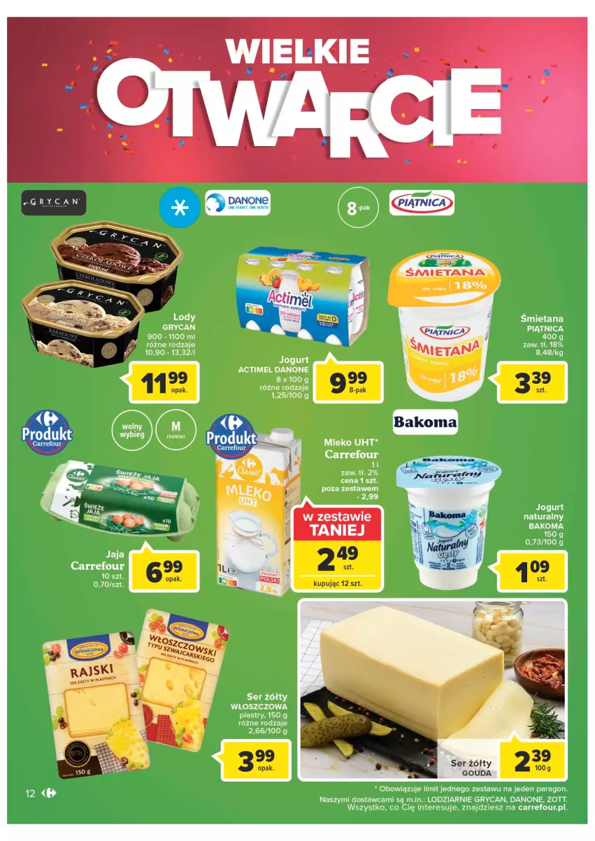 Gazetka promocyjna Carrefour - Gazetka Wielkie otwarcie Market Łomża - ważna 08.06 do 13.06.2022 - strona 12 - produkty: Fa, Gouda, Piątnica, Ser