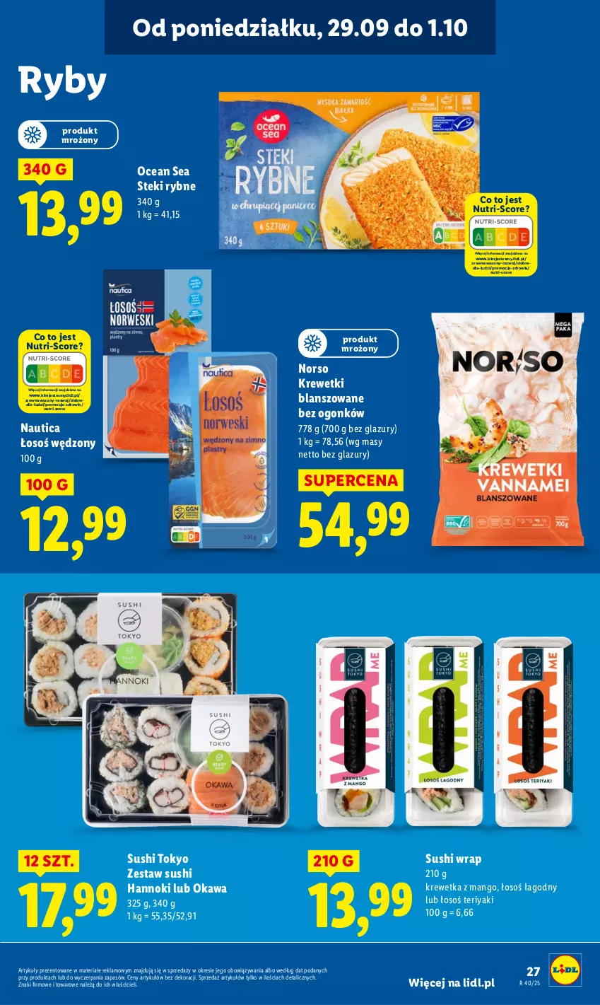 Gazetka promocyjna Lidl - GAZETKA - ważna 29.09 do 01.10.2025 - strona 29 - produkty: Kawa, Krewetki, Lazur, Mango, Stek, Sushi, Wazon