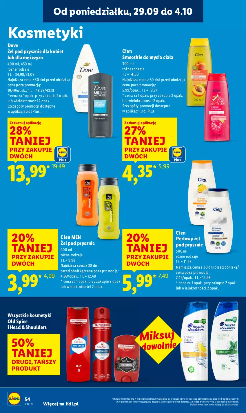 Gazetka promocyjna Lidl - GAZETKA - ważna 29.09 do 01.10.2025 - strona 58 - produkty: Dove, Old Spice, Smoothie