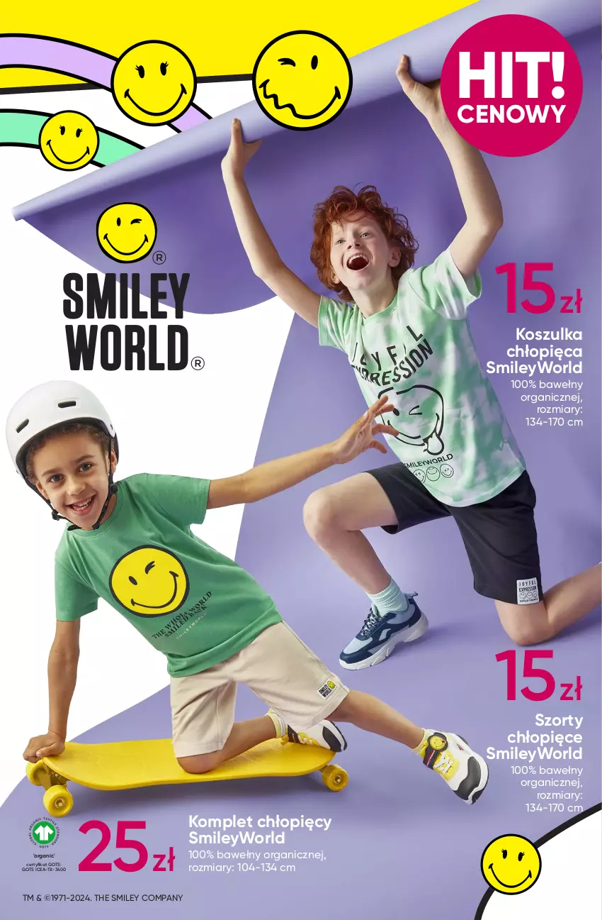 Gazetka promocyjna Pepco - SmileyWorld® - ważna 06.06 do 19.06.2024 - strona 3 - produkty: Kosz, Koszulka, Sok, Szorty