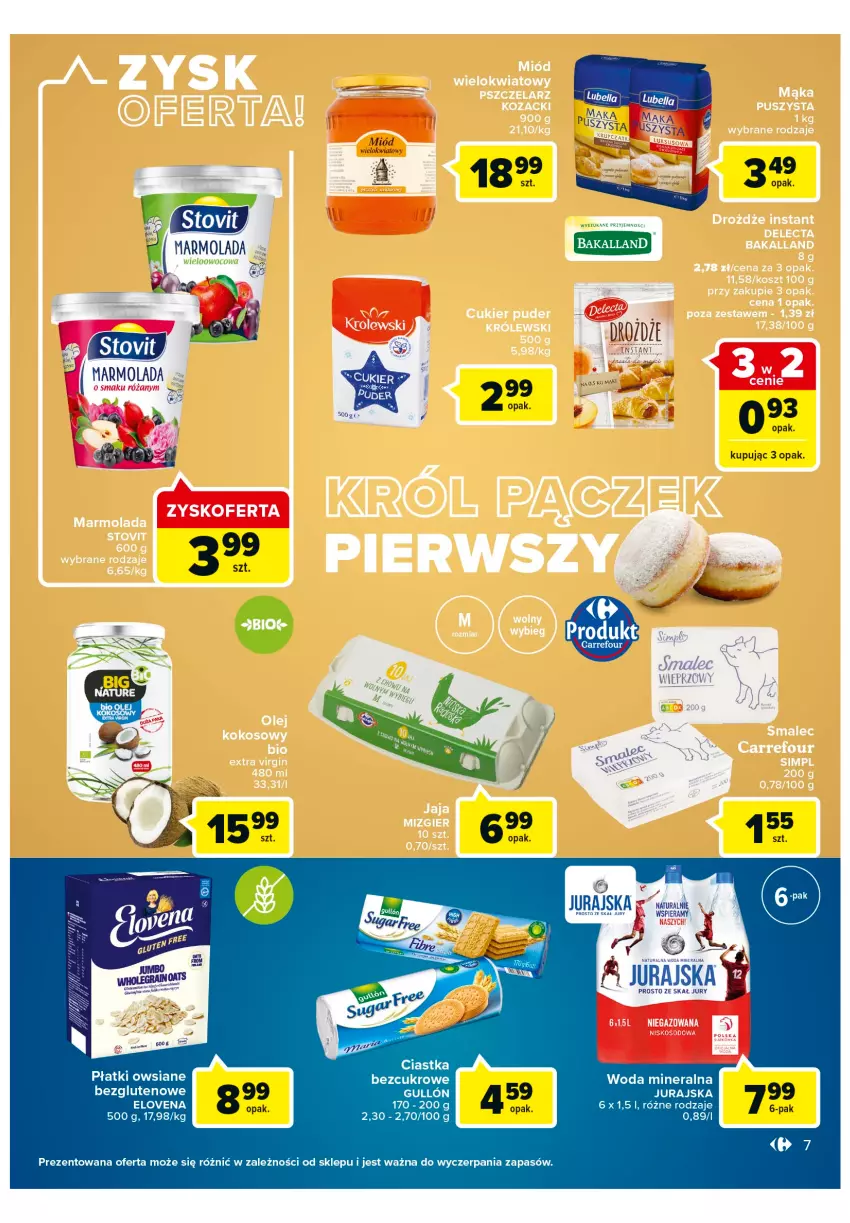 Gazetka promocyjna Carrefour - Gazetka Express - ważna 15.02 do 21.02.2022 - strona 7 - produkty: Bakalland, Fa, Marmolada, Miód, Mola, Płatki owsiane, Woda, Woda mineralna