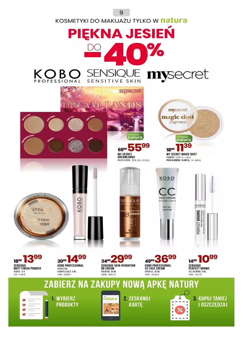 Gazetka promocyjna Drogerie Natura - Gazetka Drogerie Natura - ważna 01.11 do 30.11.2022 - strona 9 - produkty: Fa, Finish, KOBO, Makijaż, Paleta