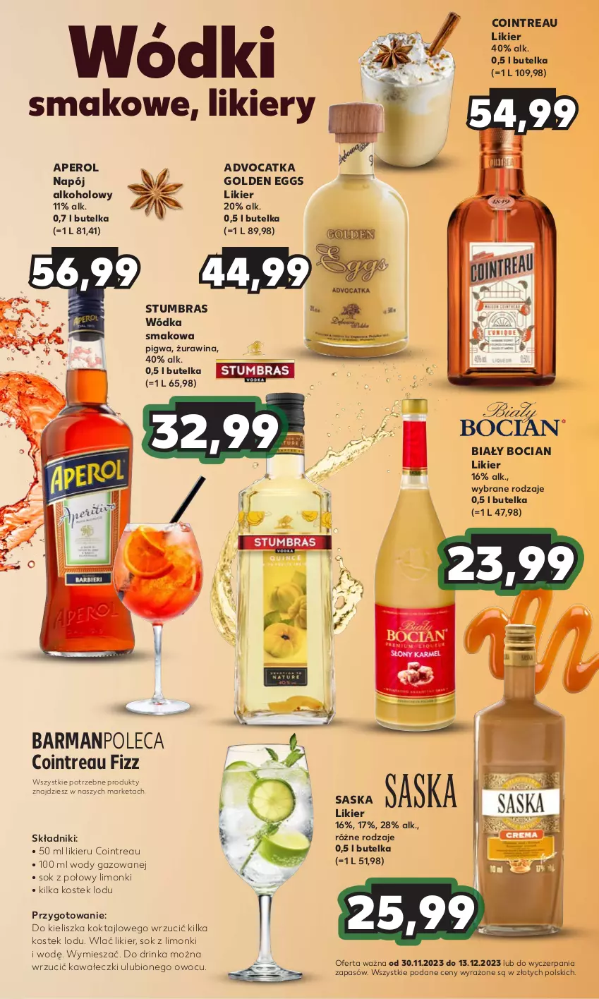 Gazetka promocyjna Kaufland - Barek Kauflandu - ważna 30.11 do 13.12.2023 - strona 6 - produkty: Aperol, Biały Bocian, Inka, Kawa, Likier, Napój, Saska, Sok, Stek, Wódka