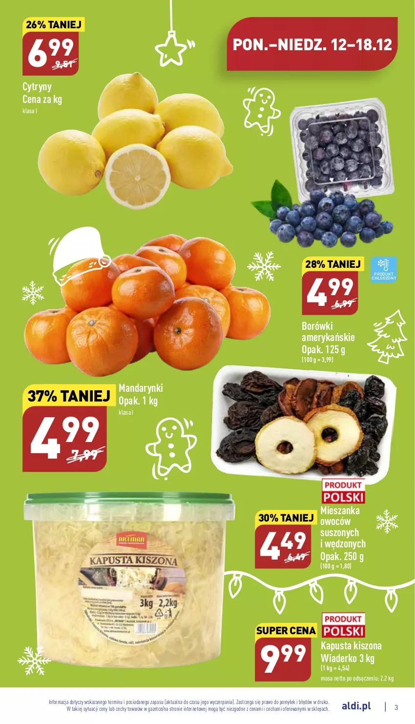 Gazetka promocyjna Aldi - Pełny katalog - ważna 12.12 do 18.12.2022 - strona 3 - produkty: Cytryny, Mandarynki