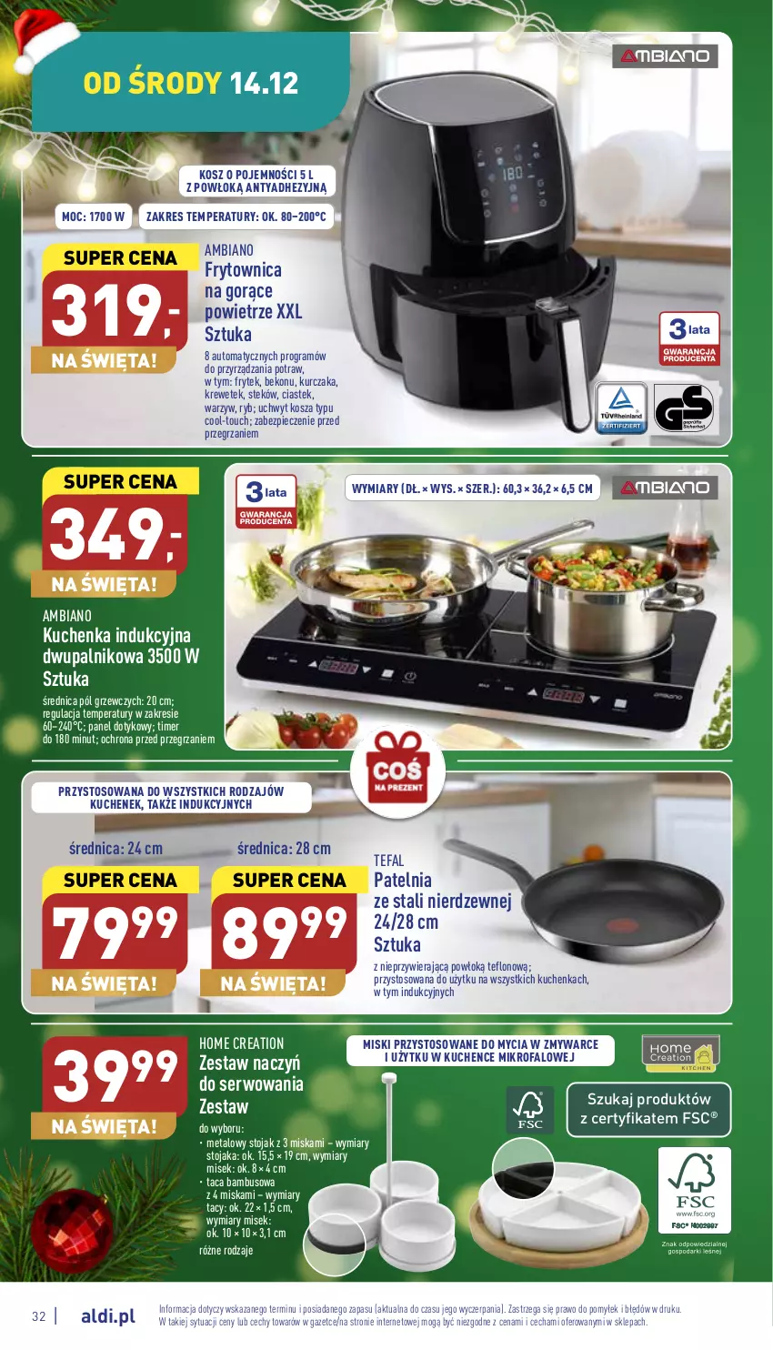 Gazetka promocyjna Aldi - Pełny katalog - ważna 12.12 do 18.12.2022 - strona 32 - produkty: Beko, Fa, Gra, Kosz, Kurczak, Miska, Patelnia, Piec, Ser, Stek, Stojak, Taca, Tefal