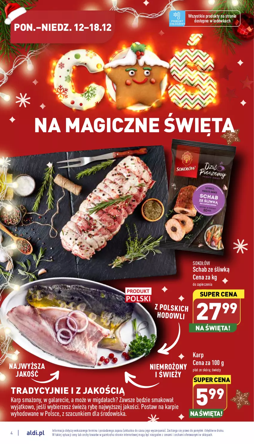 Gazetka promocyjna Aldi - Pełny katalog - ważna 12.12 do 18.12.2022 - strona 4 - produkty: Gala, Karp, Lodówka, Piec, Sok, Sokołów