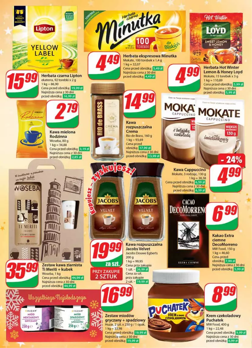 Gazetka promocyjna Dino - Gazetka 50 - ważna 13.12 do 19.12.2023 - strona 6 - produkty: Cappuccino, Gry, Herbata, Herbata czarna, Jacobs, Jacobs Velvet, Kakao, Kawa, Kawa mielona, Kawa rozpuszczalna, Kawa ziarnista, Kubek, Lipton, Loyd, Mars, Velvet, Woseba