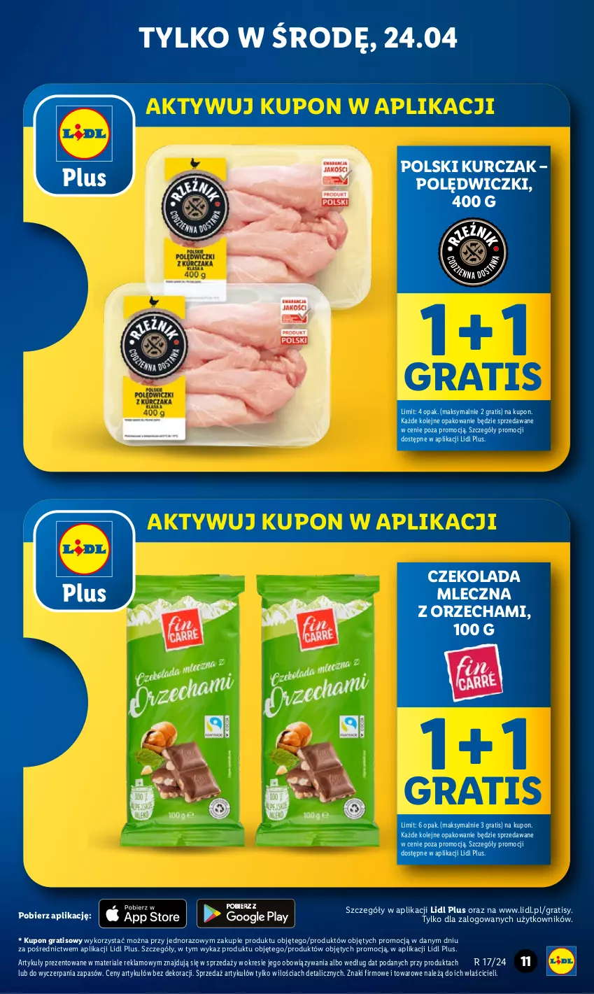 Gazetka promocyjna Lidl - GAZETKA - ważna 22.04 do 24.04.2024 - strona 11 - produkty: Czekolada, Czekolada mleczna, Gra, Kurczak, Olej