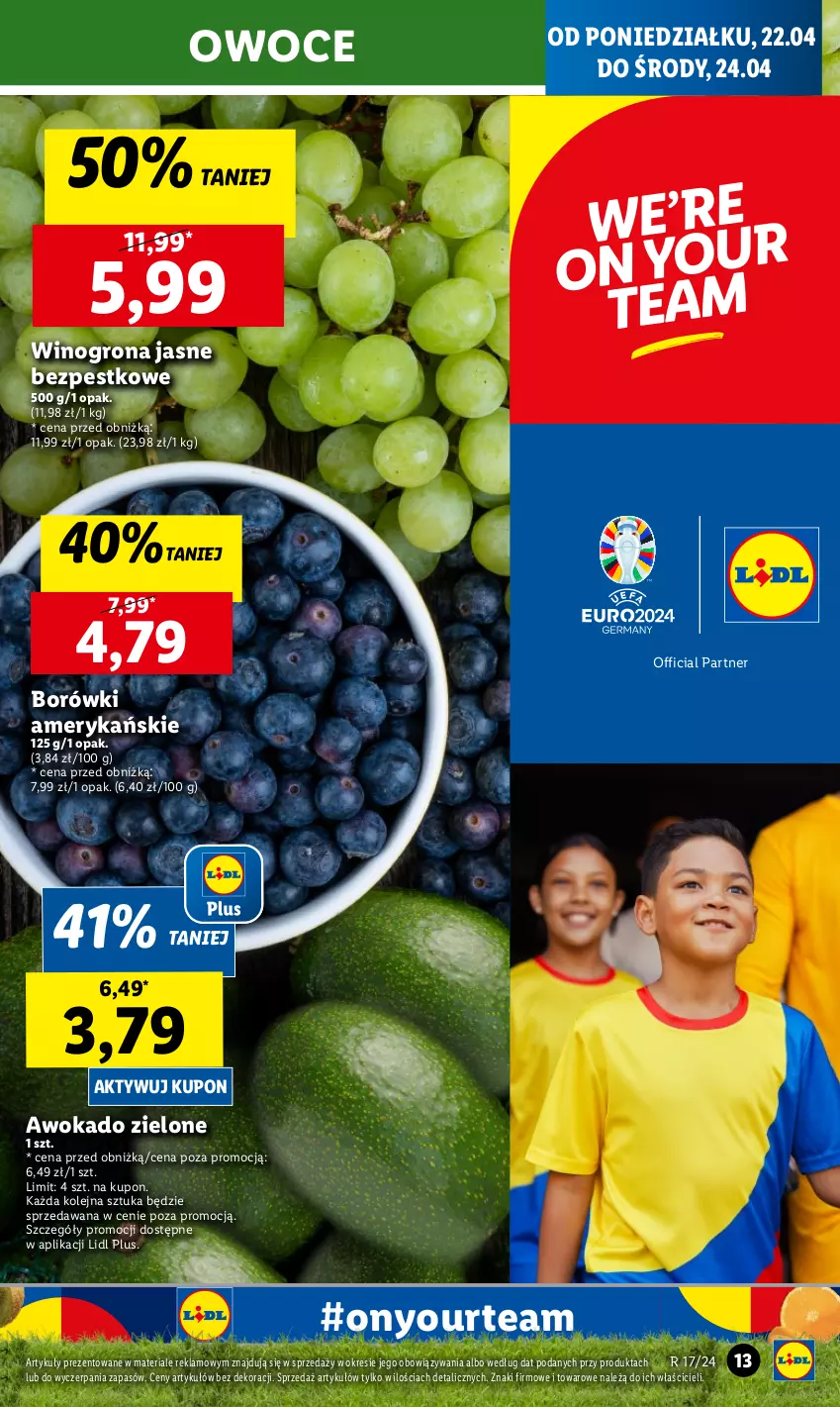 Gazetka promocyjna Lidl - GAZETKA - ważna 22.04 do 24.04.2024 - strona 15 - produkty: Olej, Owoce, Wino, Winogrona