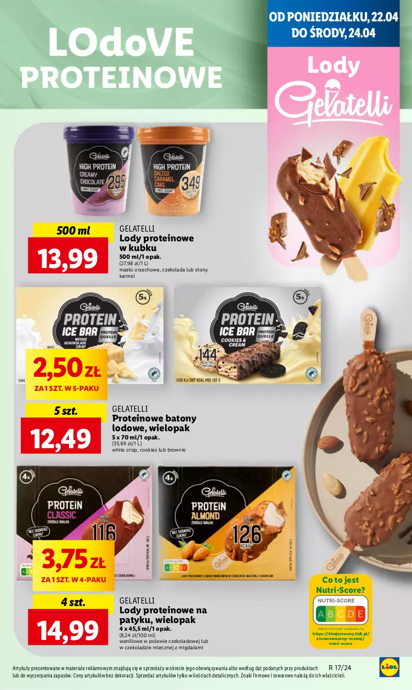 Gazetka promocyjna Lidl - GAZETKA - ważna 22.04 do 24.04.2024 - strona 41 - produkty: Baton, Brownie, Czekolada, Dove, Lody, Masło, Masło orzechowe, Wazon