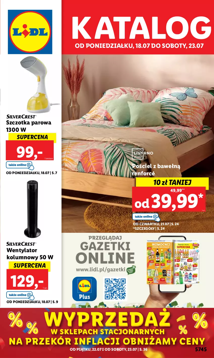 Gazetka promocyjna Lidl - GAZETKA - ważna 18.07 do 23.07.2022 - strona 1 - produkty: Pościel, Szczotka