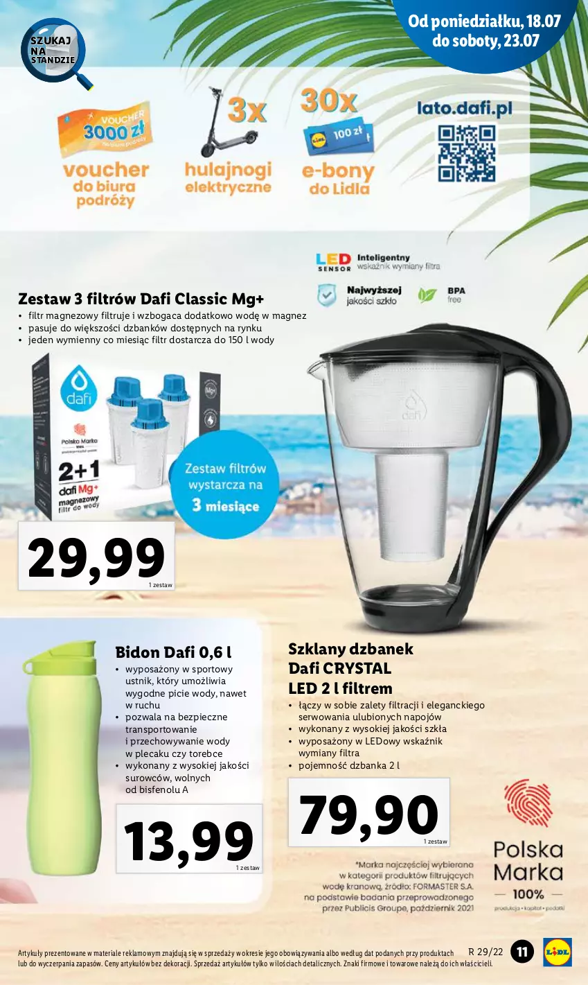 Gazetka promocyjna Lidl - GAZETKA - ważna 18.07 do 23.07.2022 - strona 11 - produkty: Dzbanek, Filtr magnezowy, Magnez, Piec, Plecak, Por, Ser, Sok, Sport, Tran, Ustnik